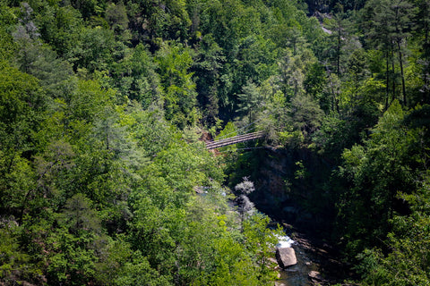 Tallulah gorge state park waterfalls hiking trail Georgia
