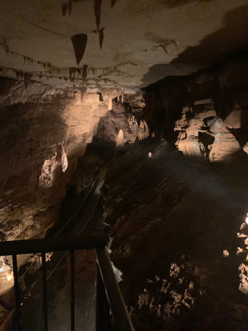 underground cave tour inside indiana caverns