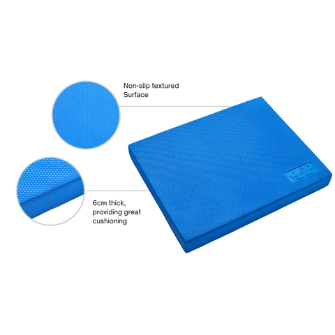 blue balance mat with features and benefits