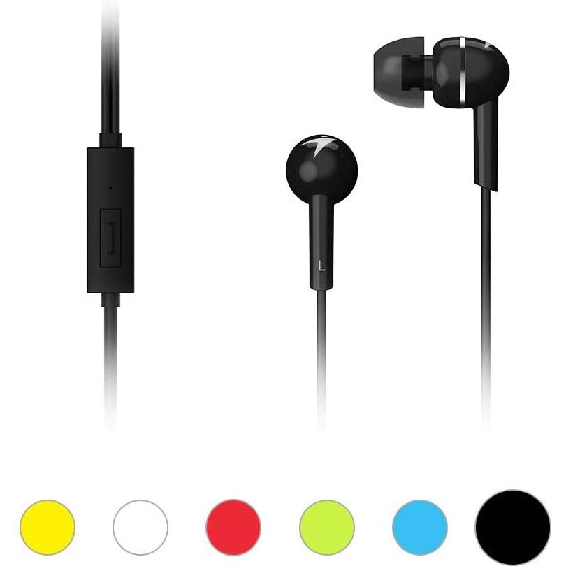 Genius HS-M300 Black In-Ear Headphones with Inline Mic - Jacobs Digital