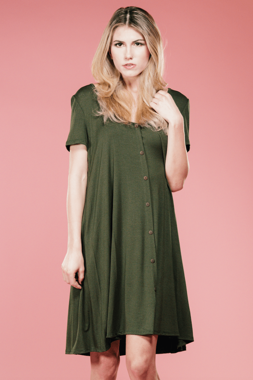 olive swing dress