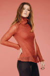 Rose Turtle Neck Top,Sweater