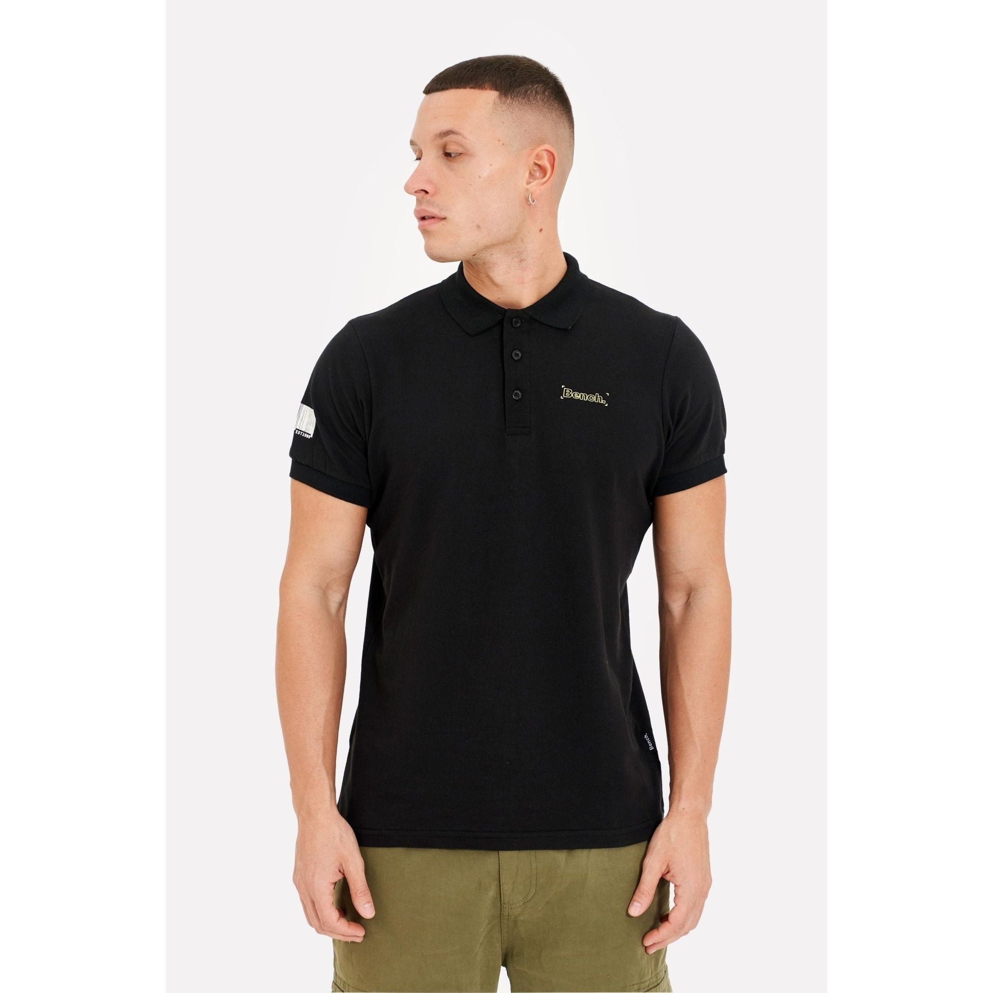 Mens ’CYLAS’ Short Sleeve Polo - BLACK - XL / Black