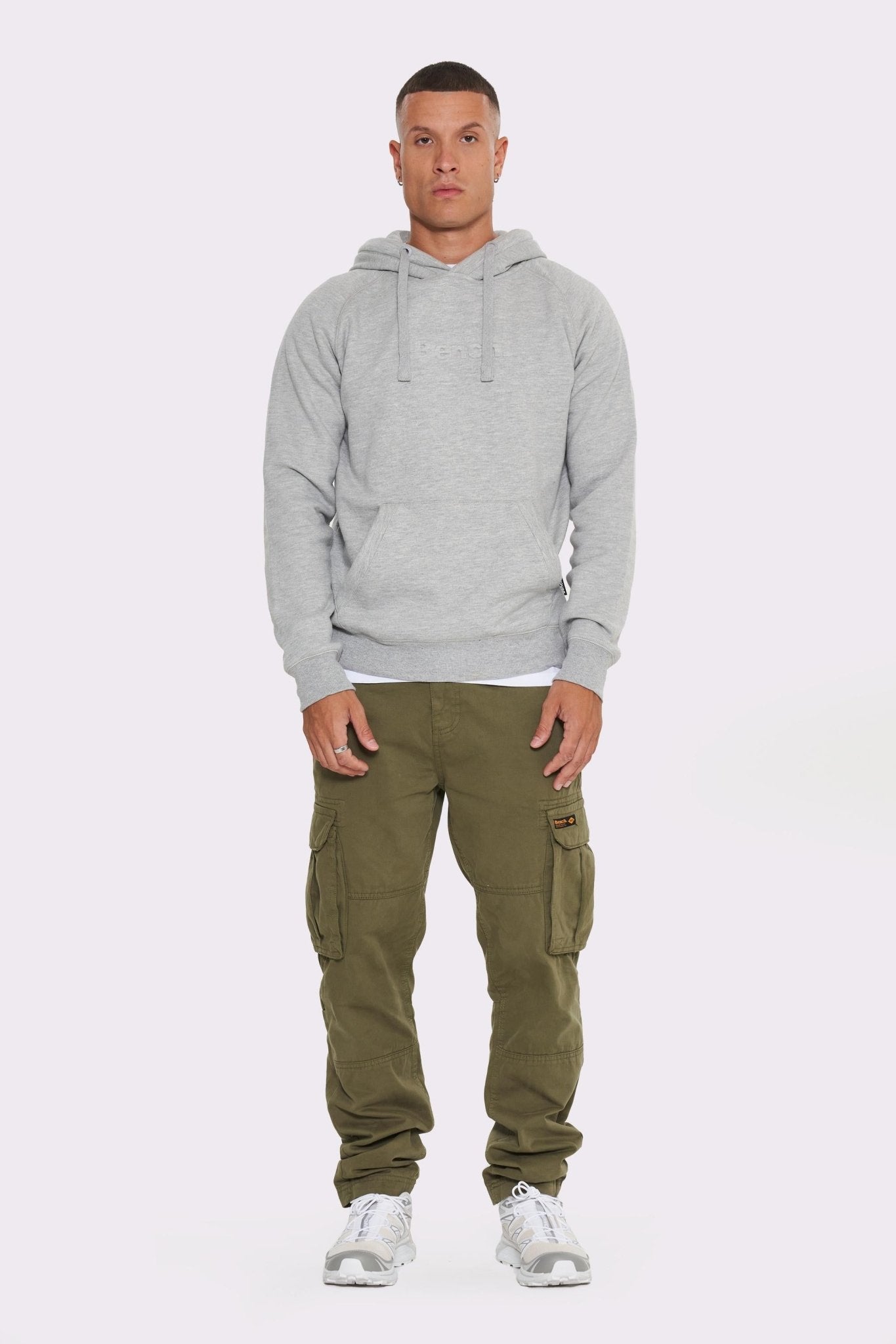 Mens ’PICKETT’ Hoodie - GREY MARL - M / Grey Marl