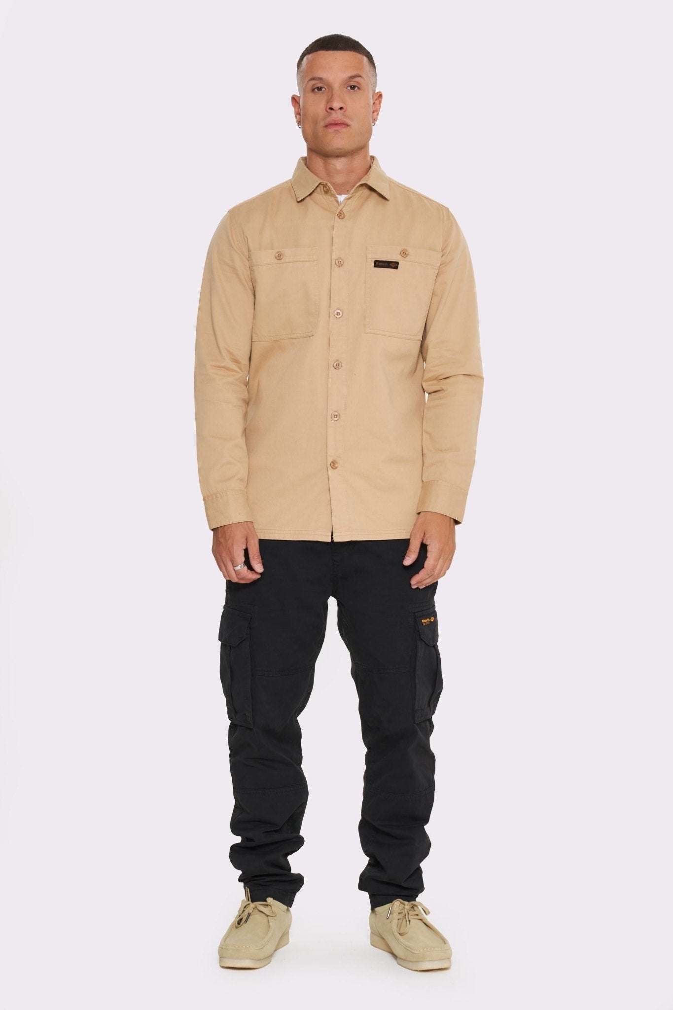 Mens ’PRIMUS’ Overshirt - SAND - M / Sand