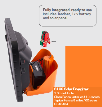 Gallagher S100 Portable Solar Fence Energizer G34610