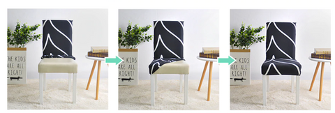 Etapes d'installation housse de chaise en velours