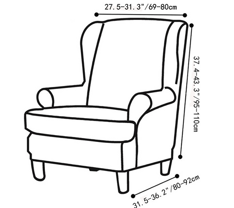 Dimensions housse de fauteuil fleuri