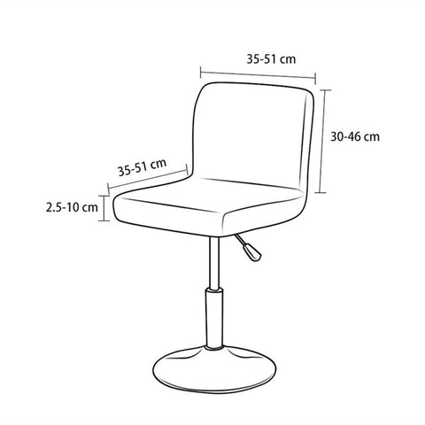 Housse de chaise de bar en velours