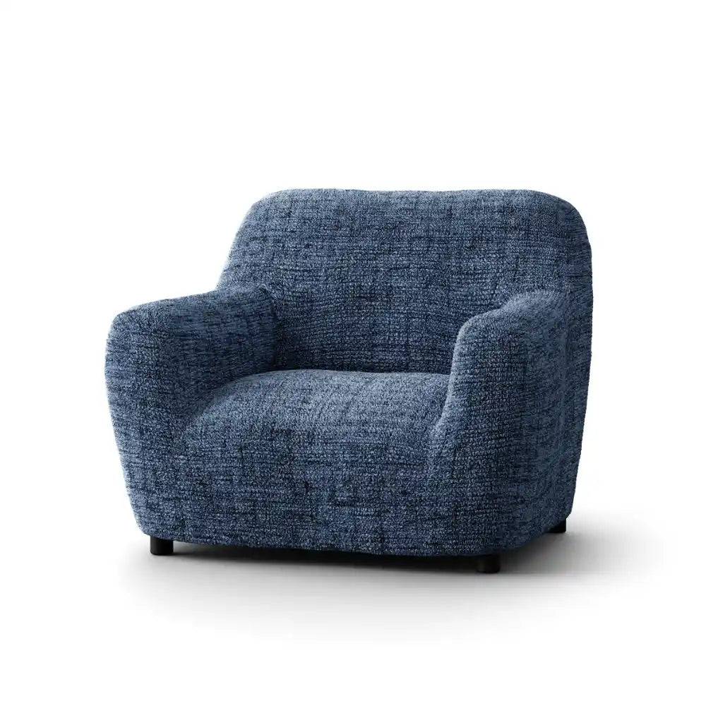 Vittoria - Housse de fauteuil Bleu en Microfibre imprimé - Atelier de la housse product image