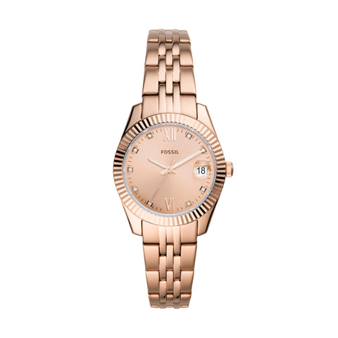 Scarlette Mini Three-Hand Date Stainless Steel Watch – Fossil