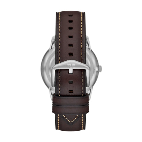 fossil the minimalist slim three hand light brown leather watch