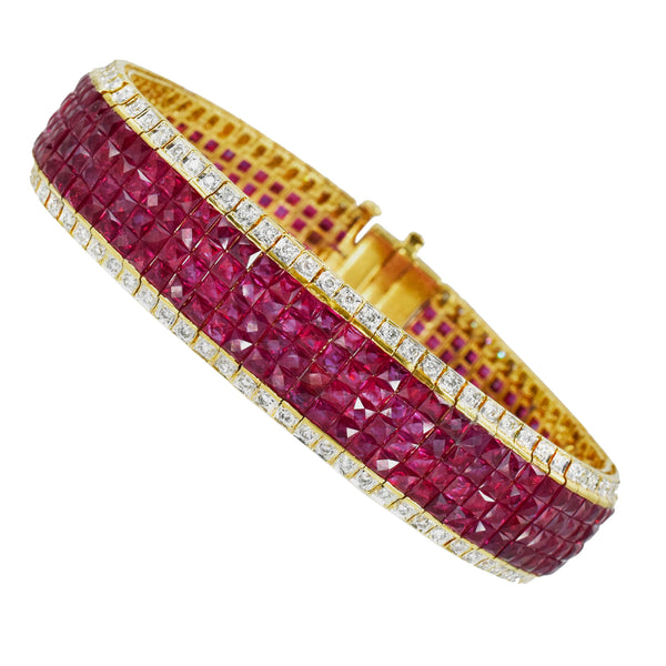 1960's Diamond & Sapphire Pelouse Bombe Bracelet by Van Cleef & Arpels –  Nally Jewels