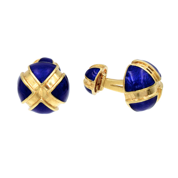 Tiffany & Co Button Cufflinks in 14k Yellow Gold – Nally Jewels