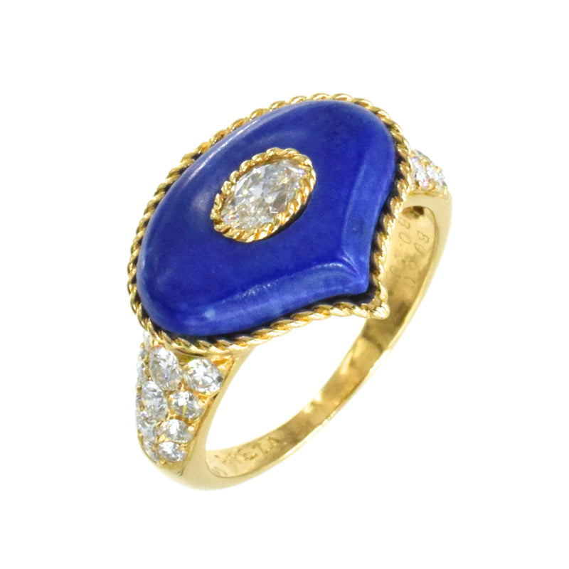 DELANEAU K18WG Diamonds lapis lazuli