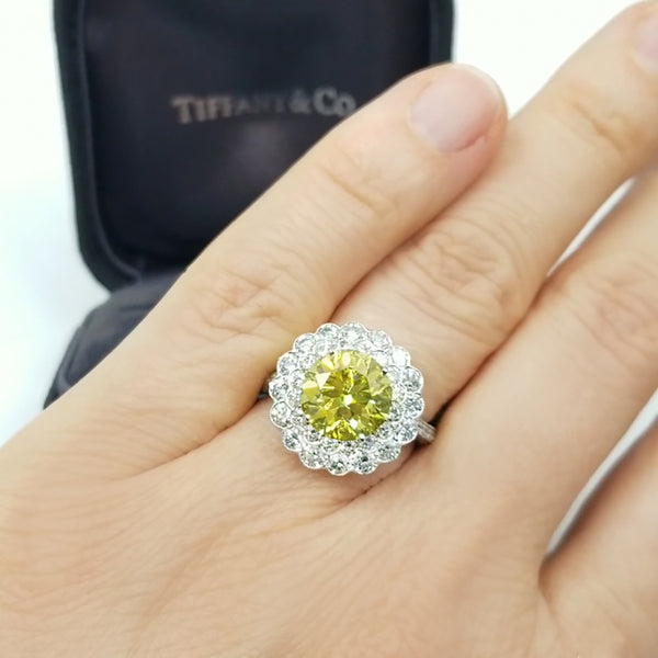 Tiffany Fancy Vivid Yellow Diamond Engagement Ring