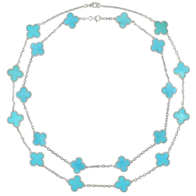 nogmaals Tutor Idool Iconic Van Cleef & Arpels Set of Turquoise Vintage Alhambra Necklaces –  Nally Jewels