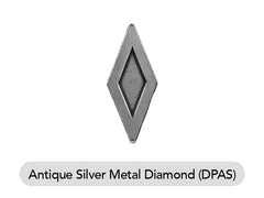 Antique Silver Metal Diamond Sites