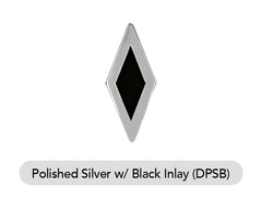 Polished Silver Diamond Sites w/ Black Inlay Sites