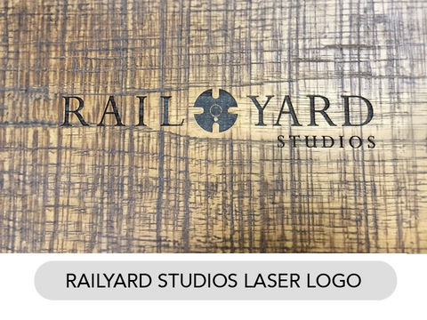 Olhausen RailYard Studios Laser Logo on Hickory