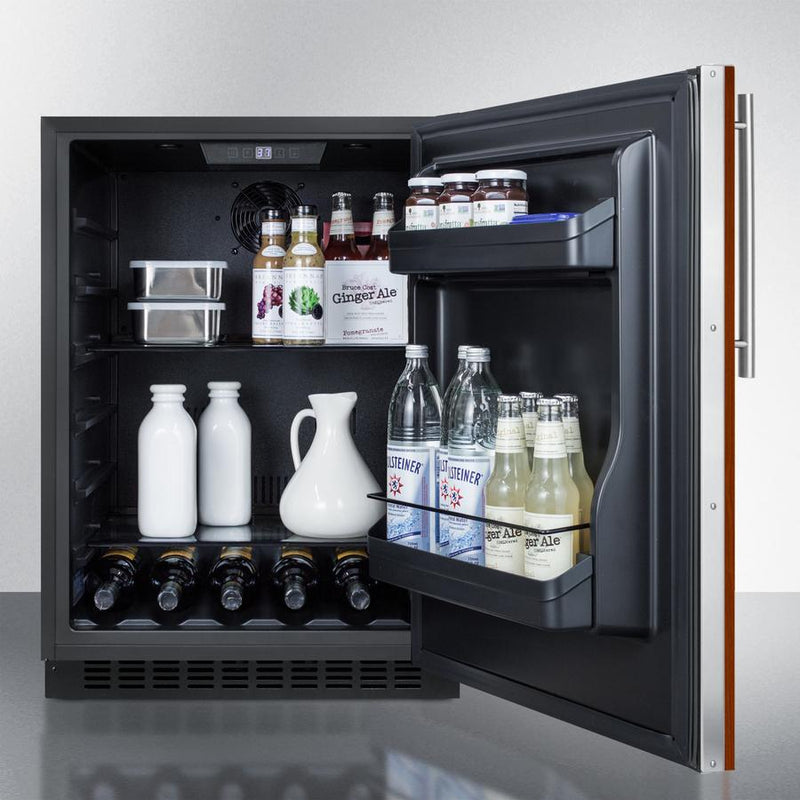 Summit 24" Wide Built-In All-Refrigerator ADA Compliant - AL54IF