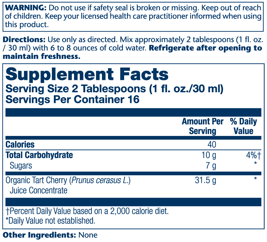 benefits of tart cherry juice