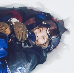 Team Opus member Annika Heatley in the snow on Mt Ruapehu, New Zealand