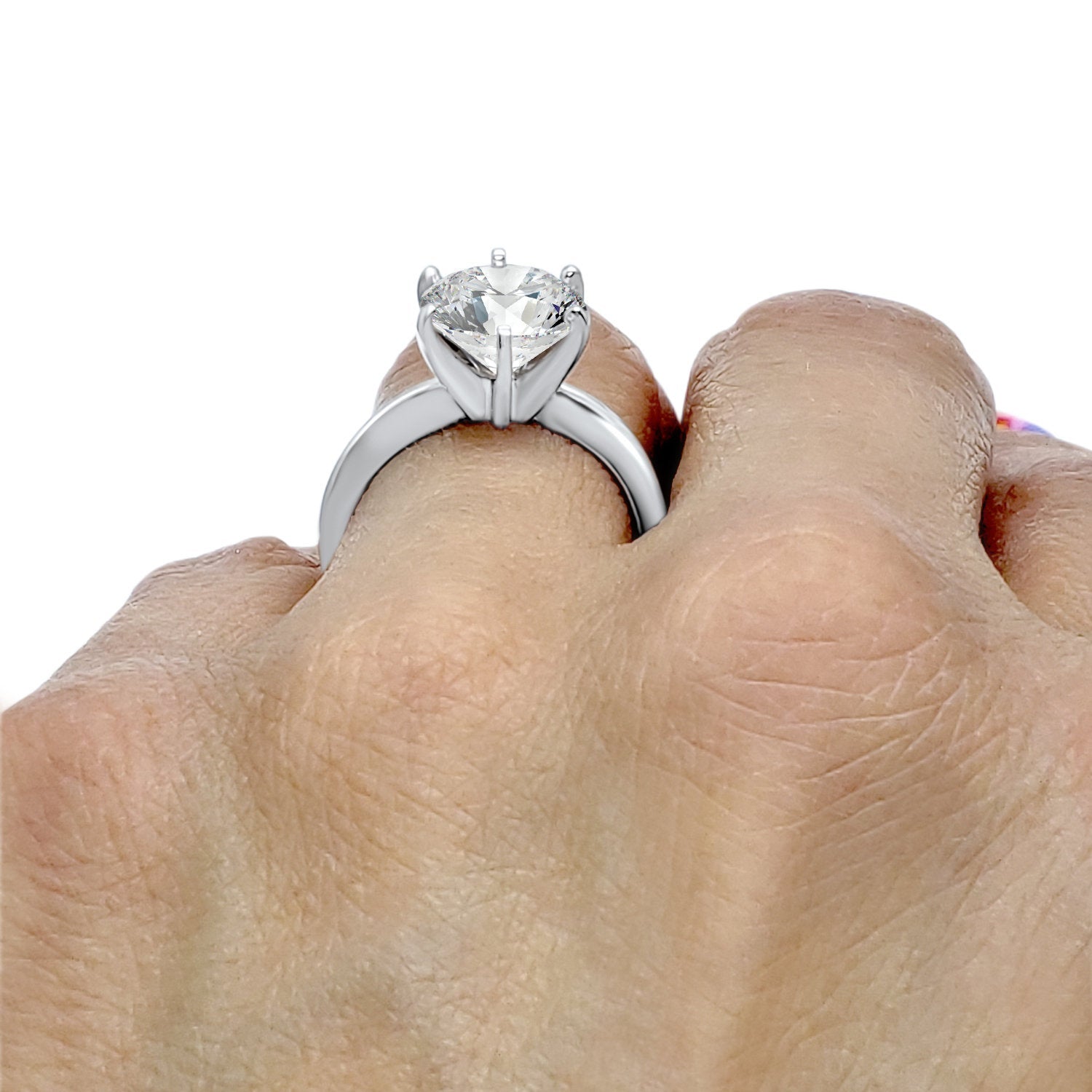 simple 0.5 carat solitaire cz engagement ring