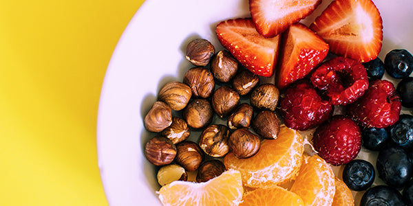 Bowl of healthy snacks for breastfeeding