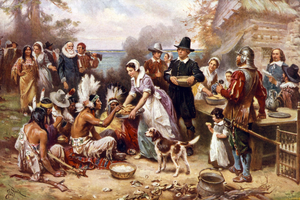 The First Thanksgiving 1621 J. L. G. Ferris. Courtesy of the Library of Congress.