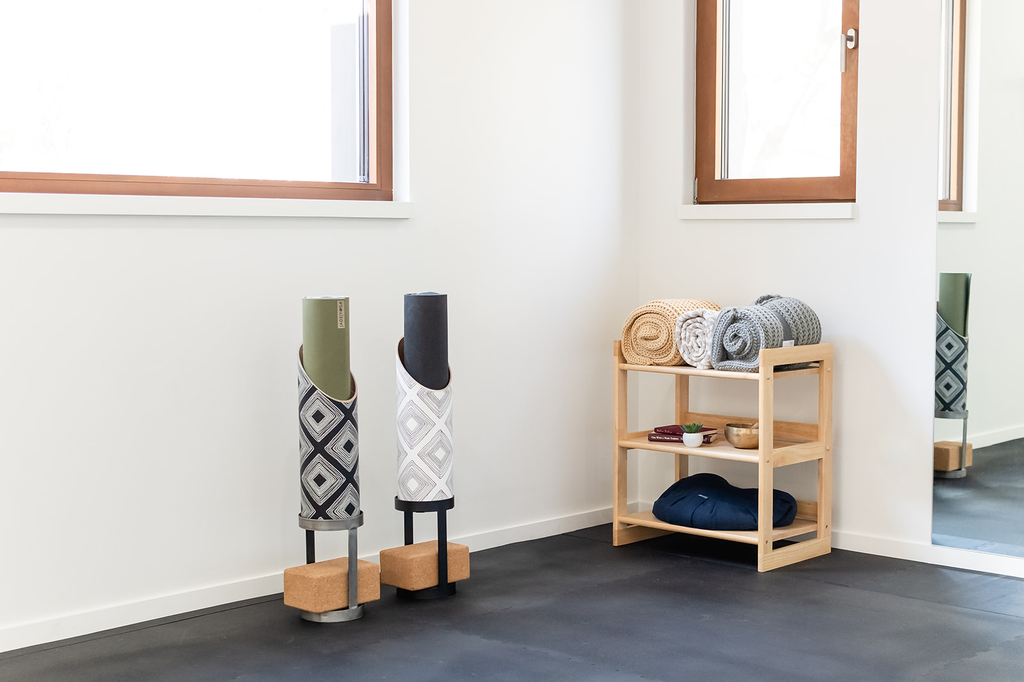 Yoga mat storage  Yoga studio design, Yoga studio decor, Yoga mat storage