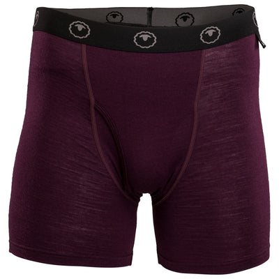 Mens Merino 180 Boxers (Navy/Wine)