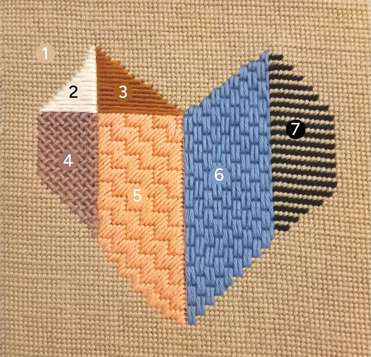 Guide de broderie de coeur en origami version 2