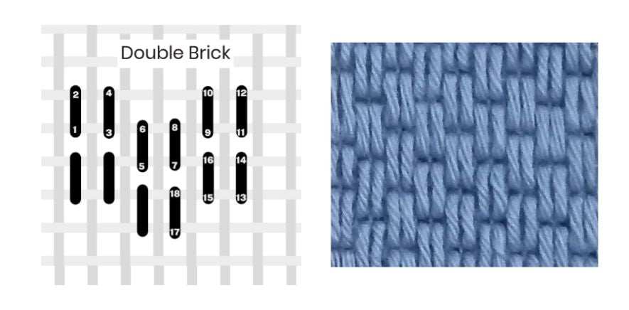 Needlepoint Double Brick Stitch