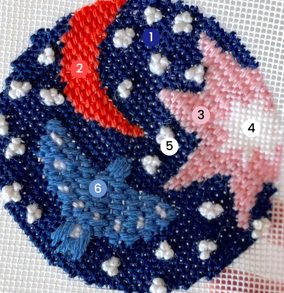 Christmas Night Needlepoint Ornament Stitch Guide