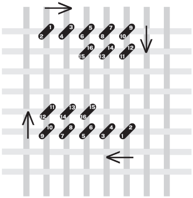 Continental Tent Needlepoint Stitch Diagram