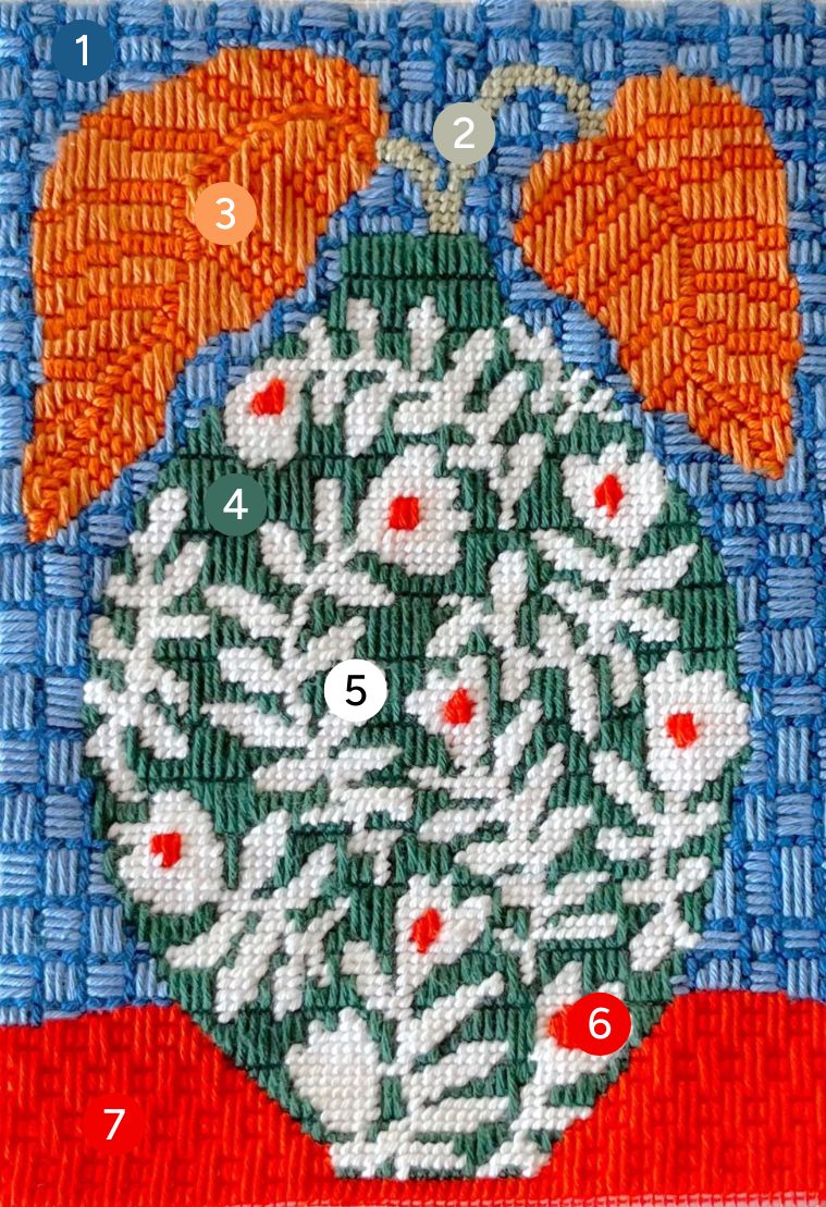 Dot Pot Needlepoint Kit Stitch Guide