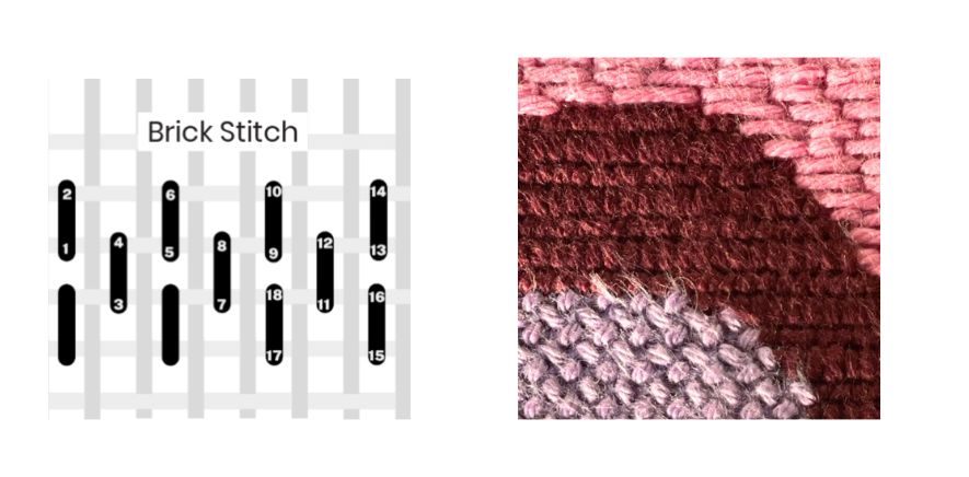 brick stitch variation vertical example