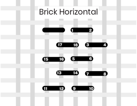 needlepoint horizontal brick stitch