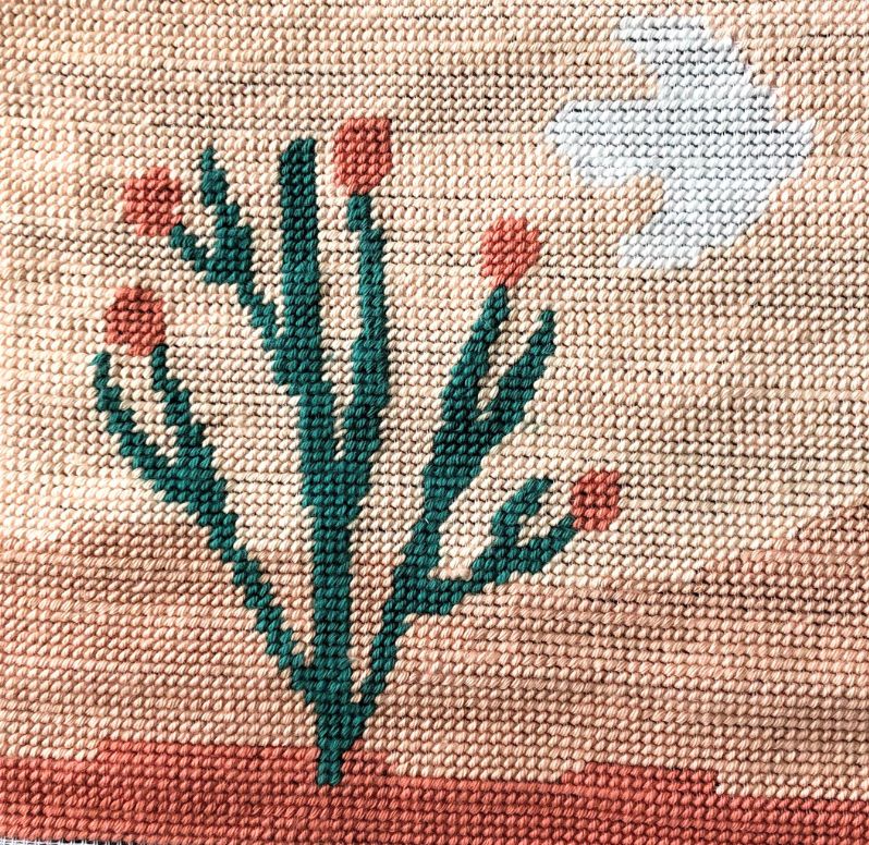 desert cactus scene all tent stitch