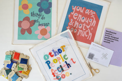 mental health crafts needlepoint kits unwind studio