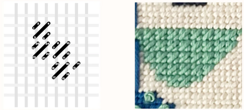mosaic needlepoint stitch diagram