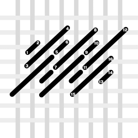 how to Nobuko stitch needlepoint diagram