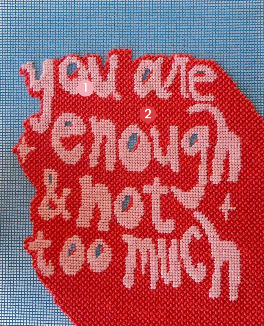 you're enough and not too much stitch guide