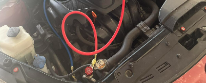 how to connect the hoses to the AC ports