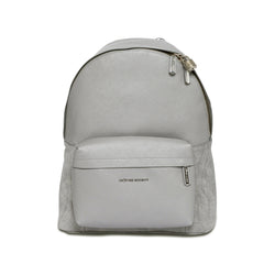 light grey leather backpack