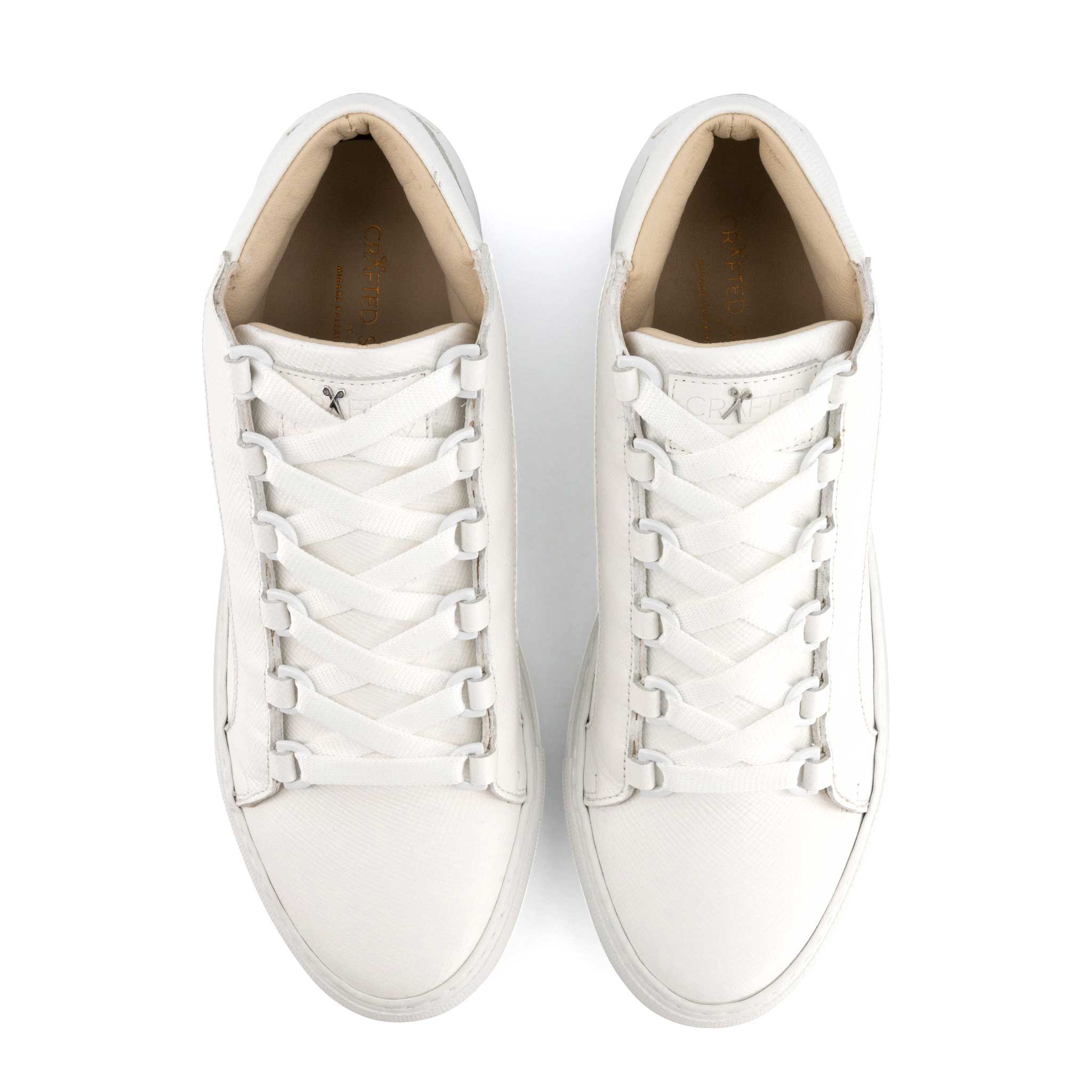 Rico Mid White | Luxury Sneakers | Crafted Society