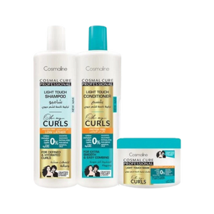 Cosmaline Cosmal Cure Professional Oh My Curls Light Touch Hair Care Set - 3 Pcs - MENKELCHI