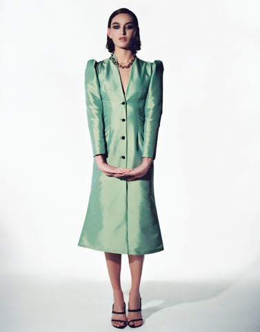 Stefania Vaidani Uranus green dress