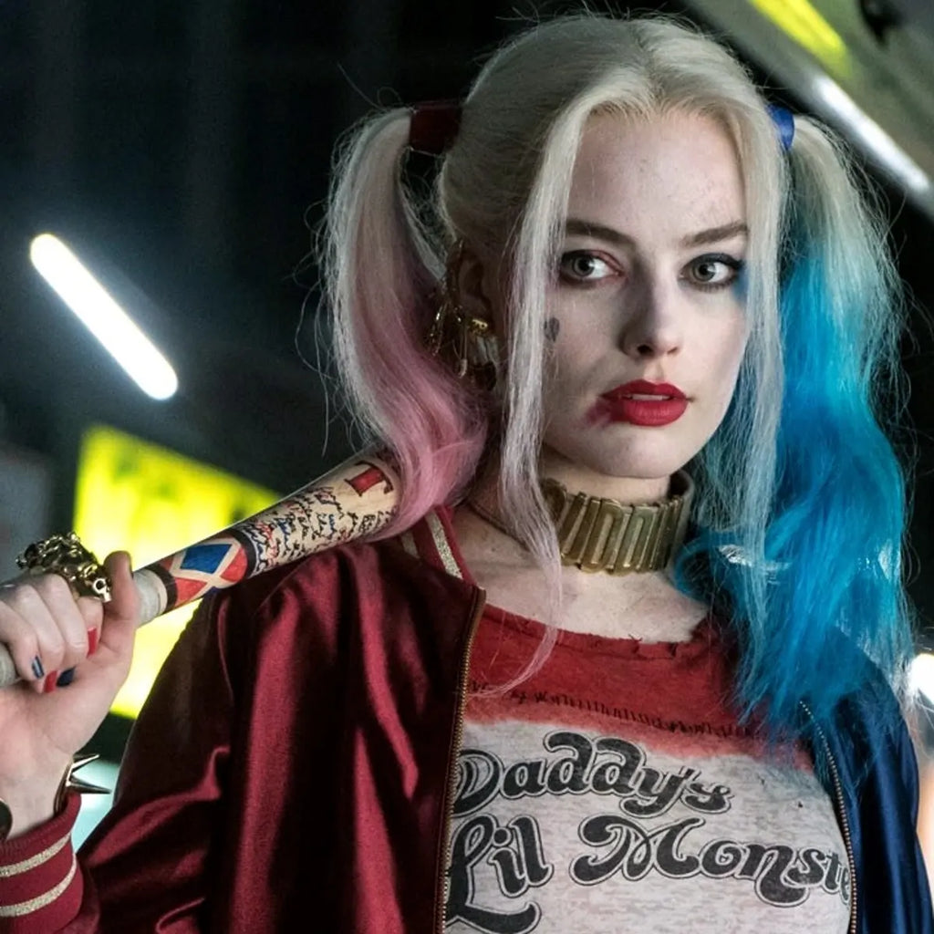 Margot Robbie's portrayal of Harley Quinn is as bold and colorful as her hair.